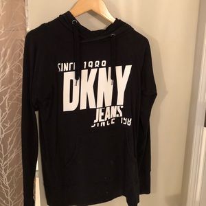 Super soft & stretchy black DKNY hoodie XS